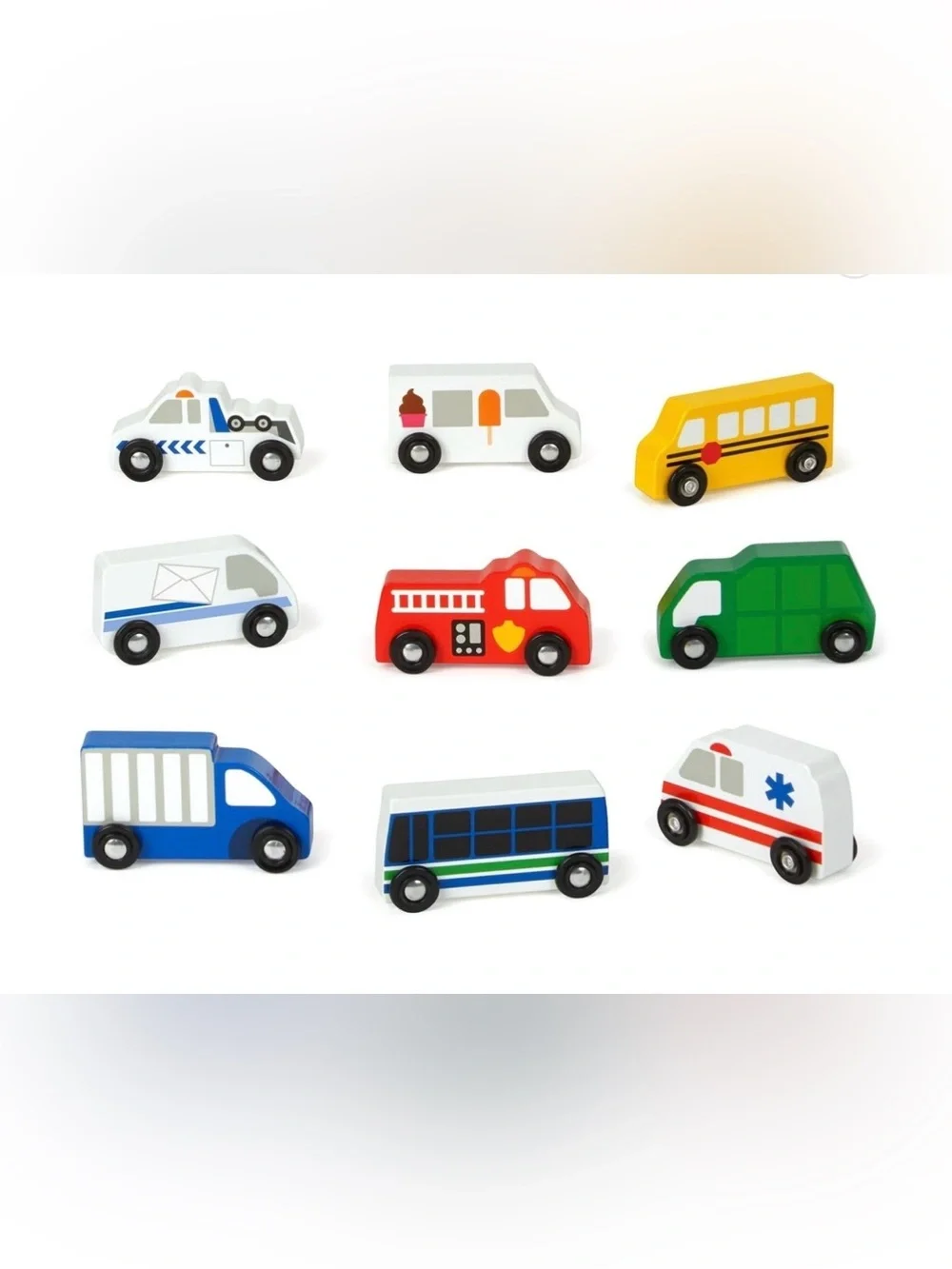 Melissa & Doug Road Play Rug w/ Wooden Cars & Vehicles Play Set
